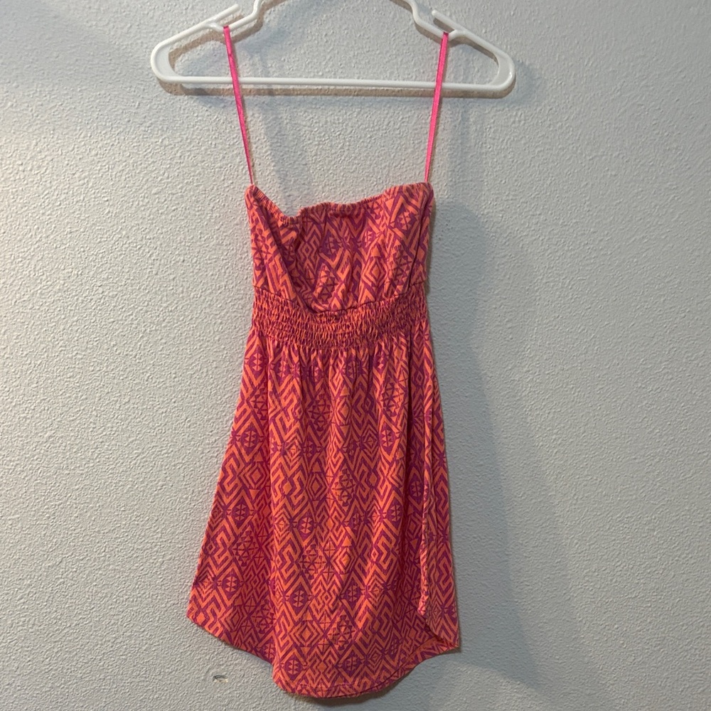Empyre Pink and Orange Patterned Tube Top